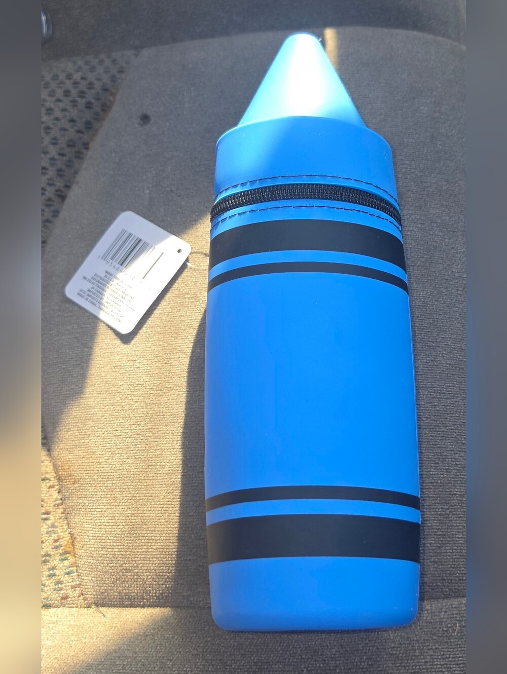 Blue Crayon-Shaped Silicone Pencil Pouch- NWT - Picture 3 of 11